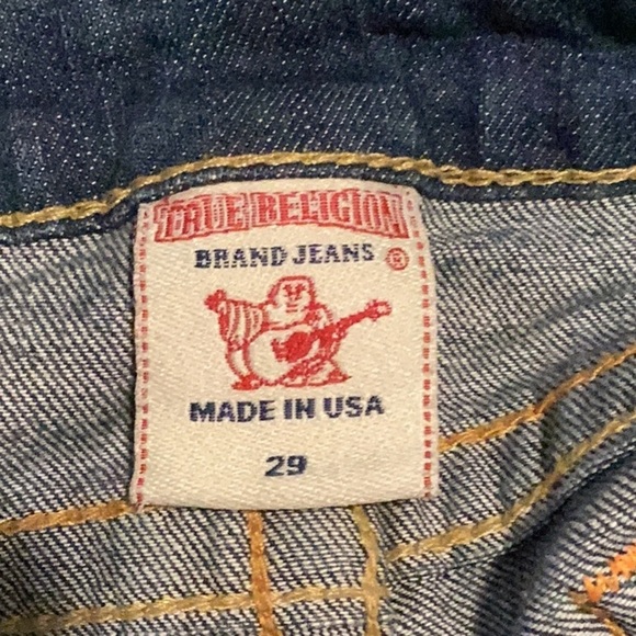 True Religion Stevie low rise medium wash Stretch Slim Distressed denim jeans 29 - Picture 4 of 6